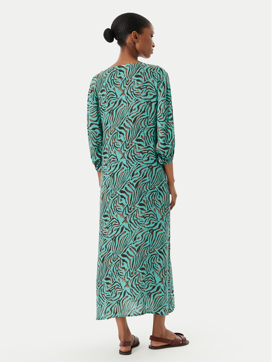 Selmark Selmark Пляжна сукня BN798 Бірюзовий Regular Fit