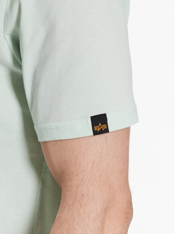 Alpha Industries Alpha Industries T-Shirt Basic T Small Logo 188505 Zielony Regular Fit