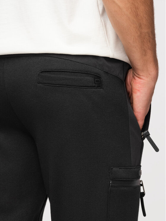 Ombre Ombre Joggery OM-PASK-0222 Czarny Jogger Fit