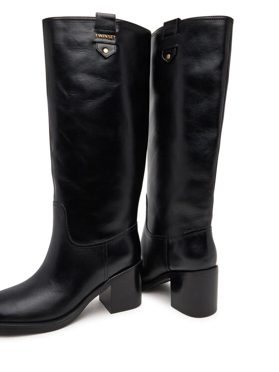 TWINSET TWINSET Kozačky ko252TCP080 Černá