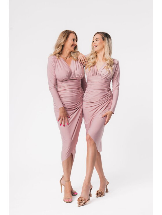 Aurora Aurora Koktejlové šaty Lidia Růžová Feminine Fit