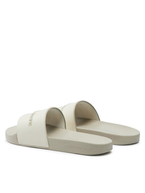 Calvin Klein Jeans Calvin Klein Jeans Шльопанці Slide Instituitional Mtr YW0YW01508 Écru