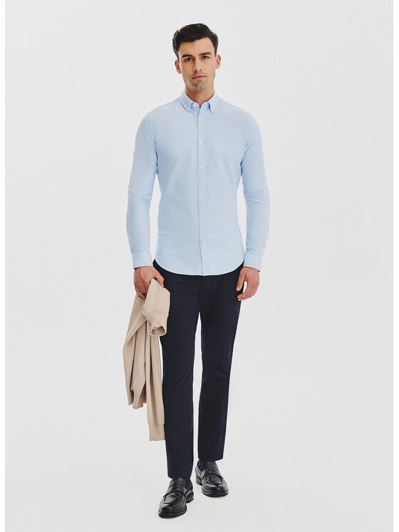 Pako Lorente Pako Lorente Koszula P25WF-1X-003 Niebieski Slim Fit