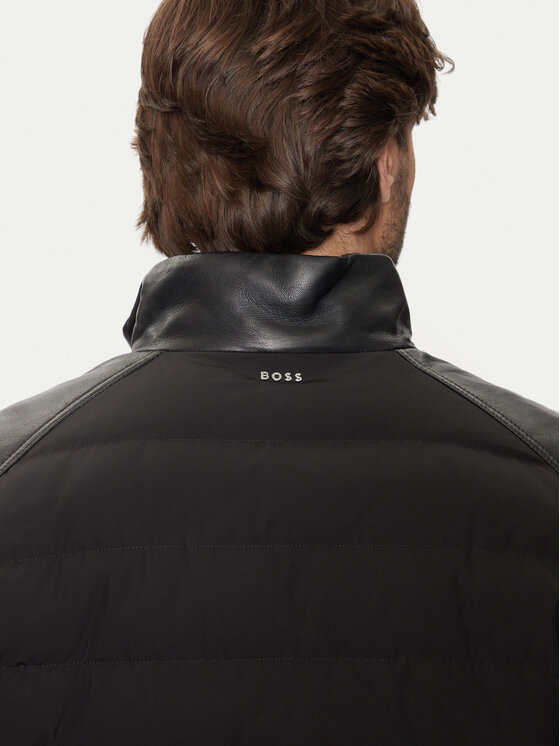 BOSS BOSS Кожено яке C-Mersino 50518724 Черен Regular Fit