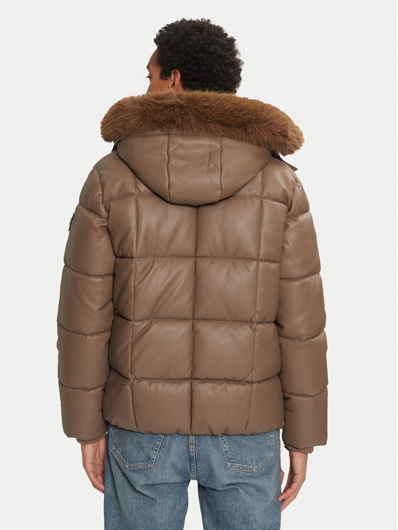 Guess Guess Giacca in similpelle M4BL33 WGJB0 Marrone Regular Fit