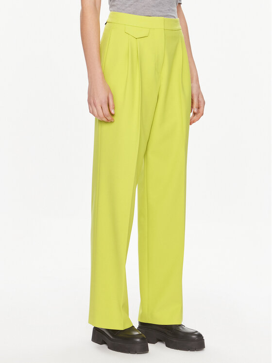 HUGO Hugo Pantaloni din material Helepher 50508637 Verde Relaxed Fit
