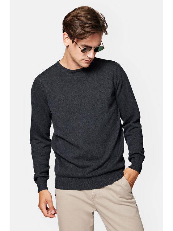 Lancerto Lancerto Sweter Morey SW073223000016 Szary Regular Fit