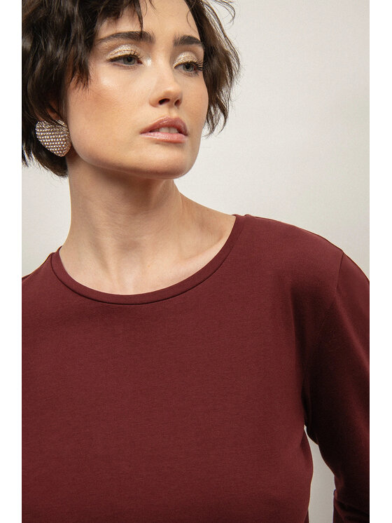 Top , rozmiar M/L, Bordowe, bawełniany Harriet