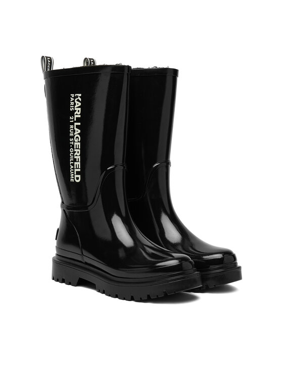 KARL LAGERFELD KARL LAGERFELD Гумени ботуши KL47180S Черен