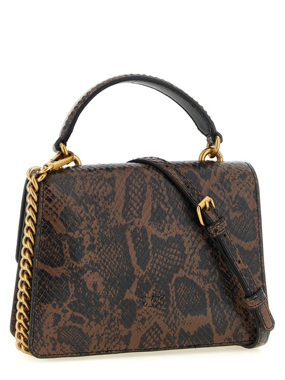 PINKO PINKO Torebka Brown Calfskin Hand Brązowy