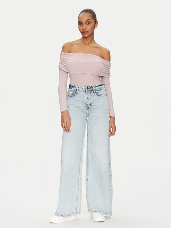 ONLY ONLY Blúz Glamour 15339759 Rózsaszín Slim Fit