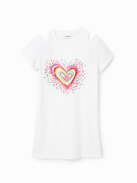 Desigual Desigual Haljina za svaki dan 23SGVK09 Bijela Regular Fit