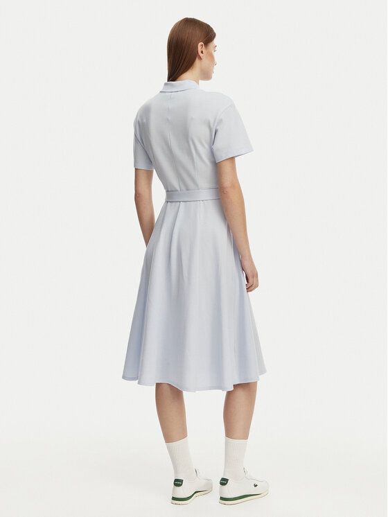 Lacoste Lacoste Košilové šaty EF9621 Světle modrá Regular Fit