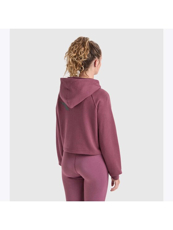 Diadora Diadora Bluza L. HOODIE CROP MANIFESTO Fioletowy Regular Fit