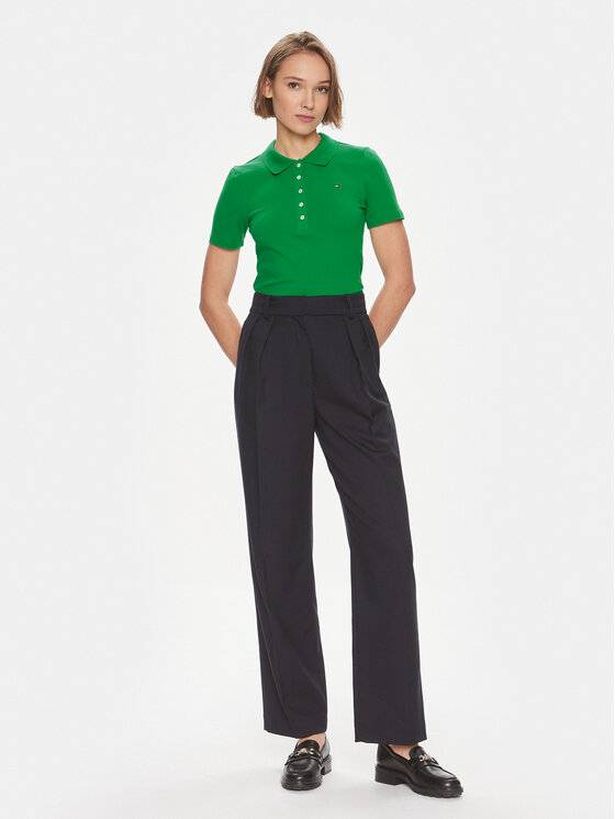 Tommy Hilfiger Tommy Hilfiger Polokošeľa 1985 WW0WW37823 Zelená Slim Fit