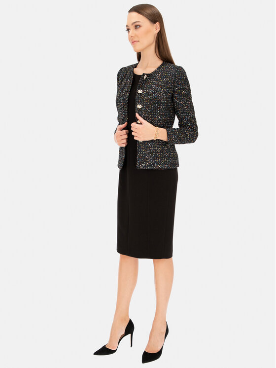 Potis & Verso Potis & Verso Sukienka elegancka Samira Czarny Slim Fit