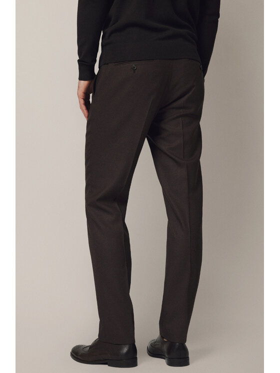 Lancerto Lancerto Spodnie materiałowe Artemio SP073225000013 Brązowy Slim Fit