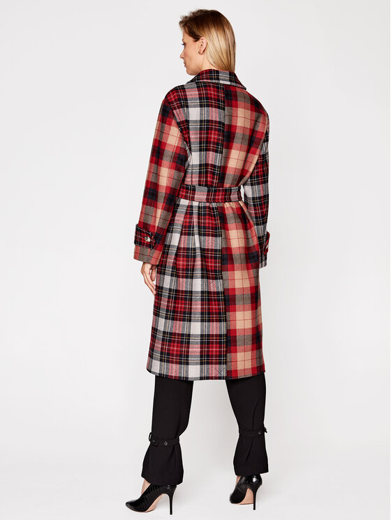 Tommy Hilfiger Tommy Hilfiger Вълнено палто ICONS Blend Check Mac WW0WW29406 Цветен Regular Fit