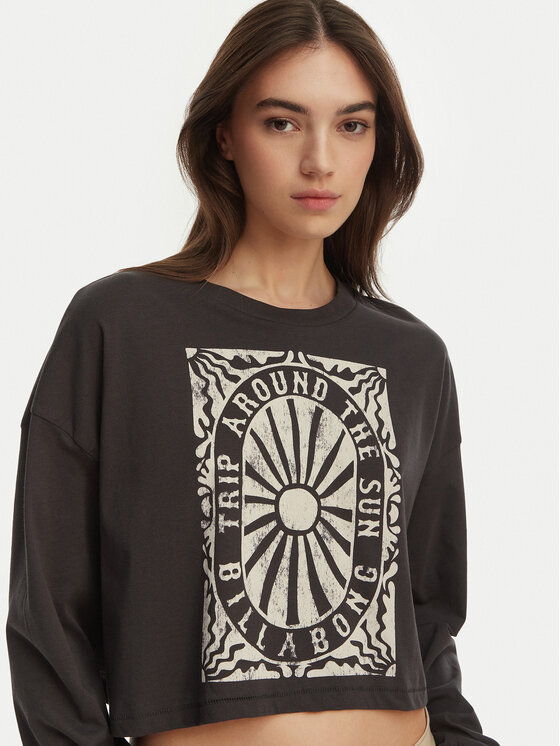 Billabong Billabong Μπλουζάκι Trip Around EBJZT00491 Γκρι Cropped Fit