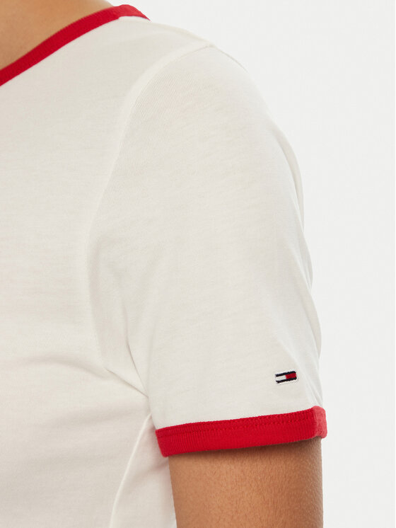 Tommy Jeans Tommy Jeans Tričko DW0DW19449 Biela Relaxed Fit