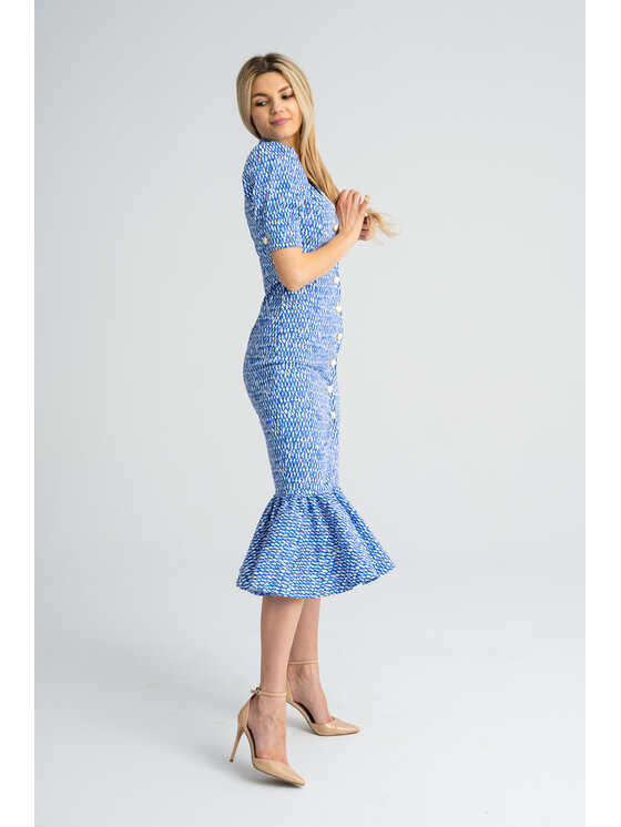 Leimann Leimann Sukienka koktajlowa Rita Błękitny Feminine Fit