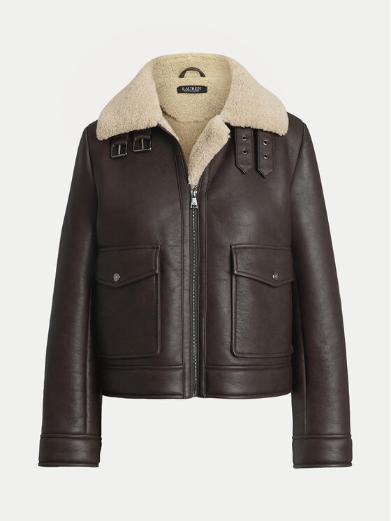 LAUREN RALPH LAUREN LAUREN RALPH LAUREN Geacă din imitație de piele 297957530001 Maro Regular Fit