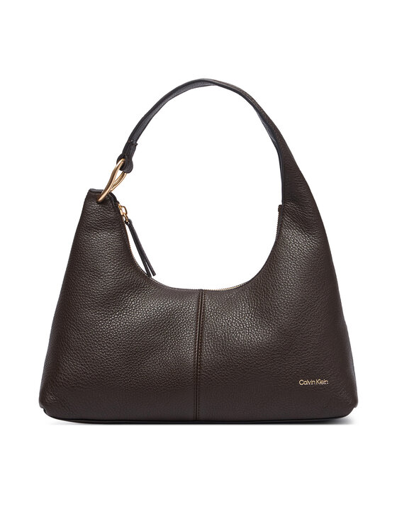 Calvin Klein Calvin Klein Handtasche Slouchy Leather Shoulder Bag LV04F3657G Braun