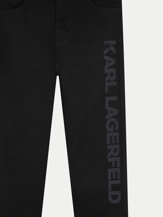 Karl Lagerfeld Kids Karl Lagerfeld Kids Jeans hlače Z30268 S Črna Slim Fit