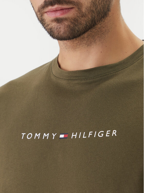 Tommy Hilfiger Tommy Hilfiger Tričko UM0UM03643 Kaki Regular Fit