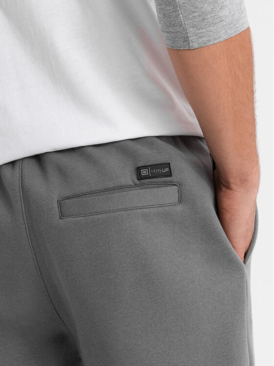 Ombre Ombre Spodnie dresowe OU-PSBC-0100 Szary Regular Fit