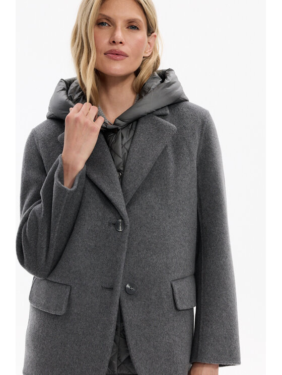 Deni Cler Milano Deni Cler Milano Kurtka przejściowa T-DC-9082-F5-90-80-1 Szary Regular Fit
