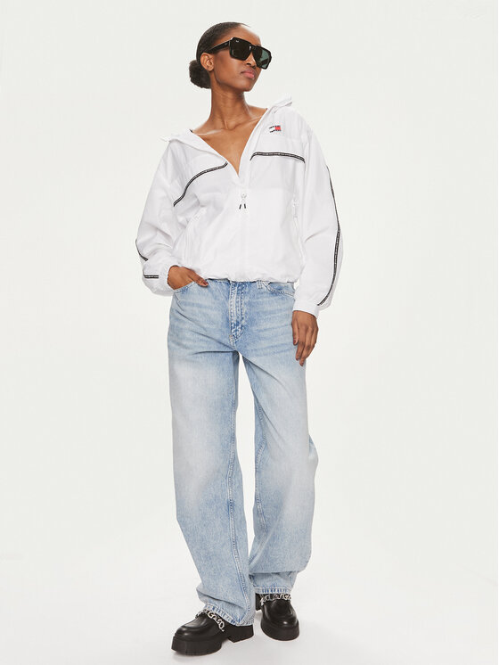 Tommy Jeans Tommy Jeans Geacă de vânt Chicago DW0DW17753 Alb Regular Fit