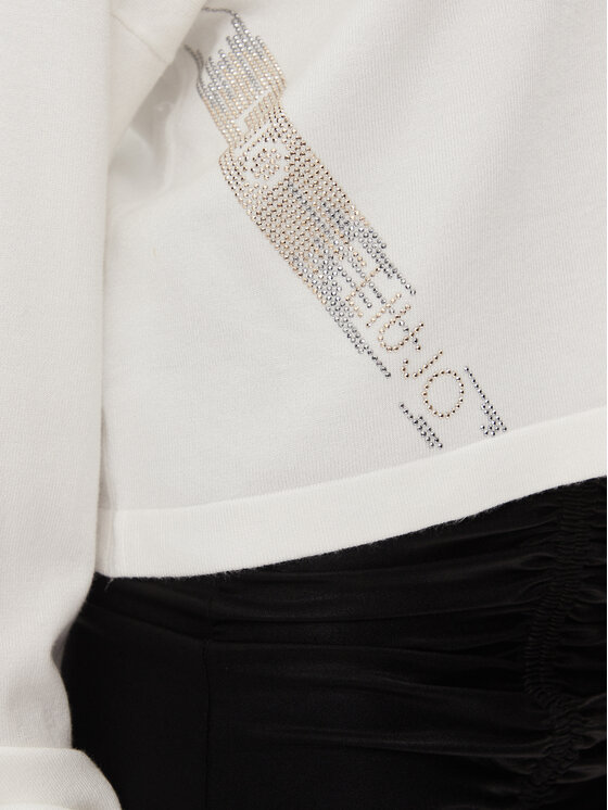 Liu Jo Sport Liu Jo Sport Sweter TA4159 MS49I Écru Cropped Fit