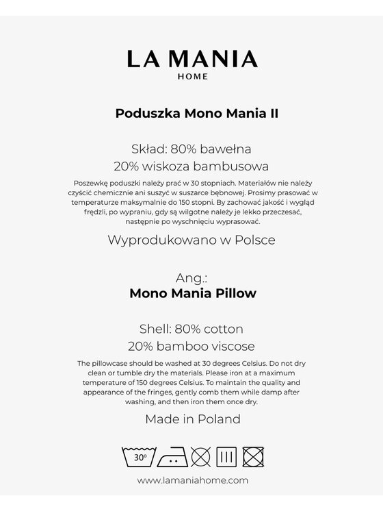 La Mania La Mania Poduszka dekoracyjna Mono Mania Beżowy