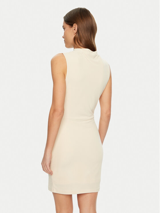 Guess Guess Kokteiļkleita W5RK24 KAQL2 Écru Regular Fit