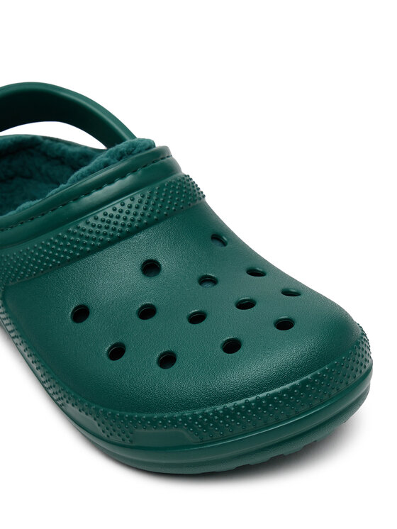 Crocs Klapki Classic Lined Clog 203591 Zielony | Modivo.pl