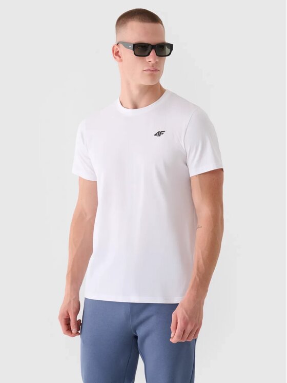 4F 4F Tričko 4FWMM00TTSHM2256-10S Biela Regular Fit