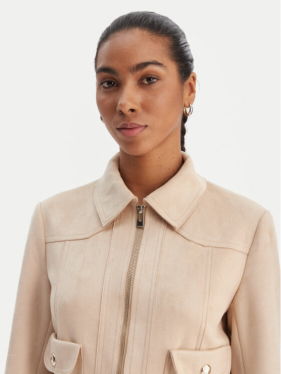 Morgan Morgan Dirbtinės odos striukė 261-GELATO Smėlio Slim Fit