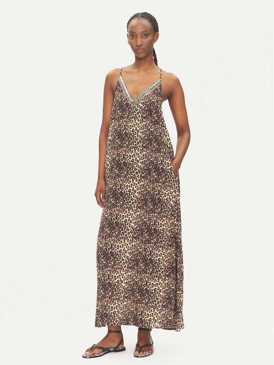 LOLA CASADEMUNT LOLA CASADEMUNT Ljetna haljina LS2516041 Smeđa Relaxed Fit