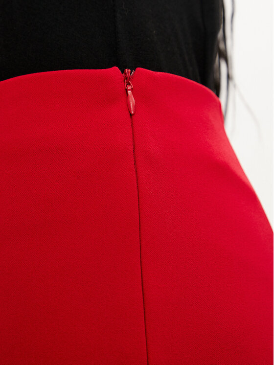 Rinascimento Rinascimento Kalhoty z materiálu 1000769327263 Červená Regular Fit