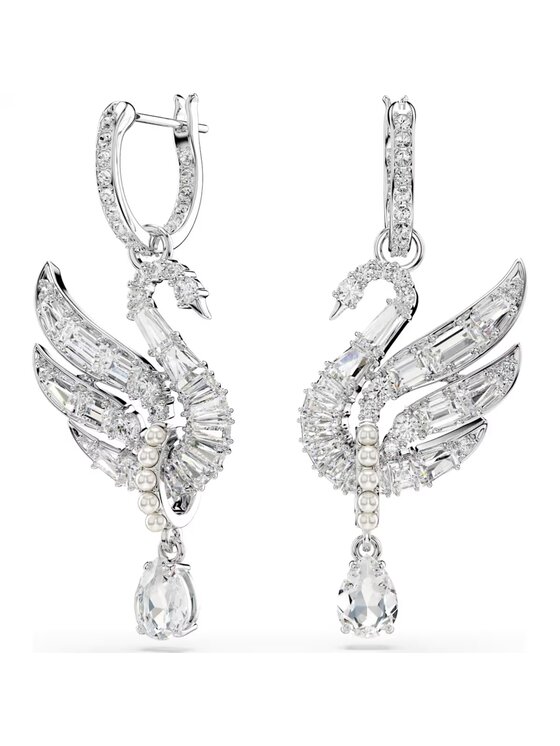 Swarovski Swarovski Обици Swan 5723388 Сребрист
