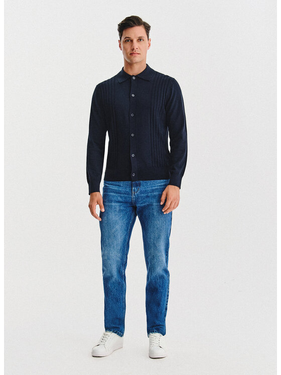 Pako Lorente Pako Lorente Kardigan P25WF-2X-008 Granatowy Classic Fit