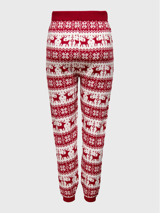 ONLY ONLY Pantaloni in maglia Xmas 15272160 Rosso Regular Fit