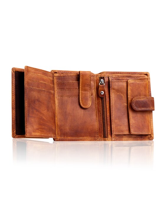 Mustang Mustang Portfel DENIMO HIGH WALLET Brązowy