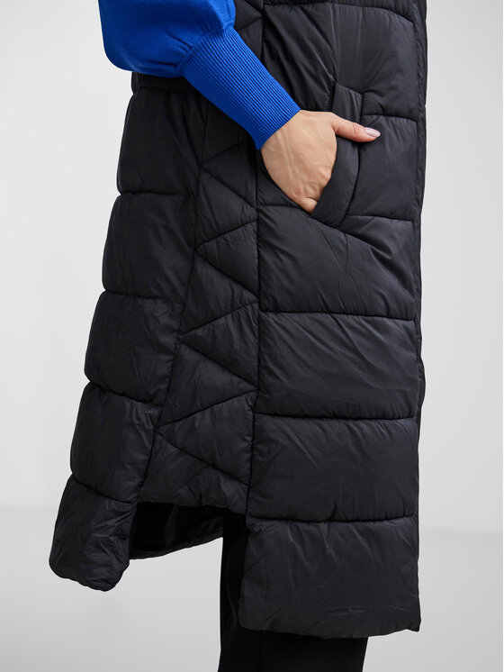 YAS YAS Αμάνικο Μπουφάν 26031872 Μαύρο Regular Fit