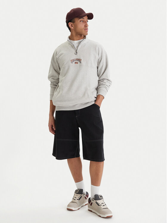 Billabong Billabong Džemperis ar kapuci Burleigh EBYFT00130 Pelēks Regular Fit