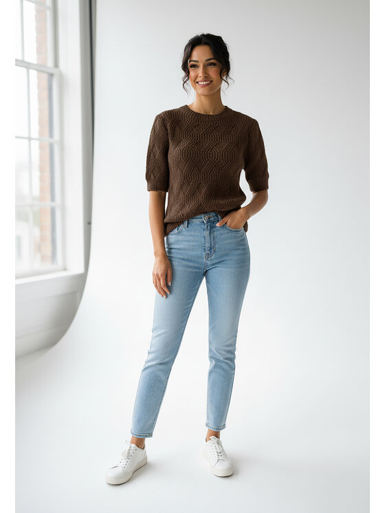 FIGL FIGL Πουλόβερ M1261 Καφέ Regular Fit