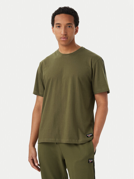 Reebok Тишърт Nico RK25724CCM Каки Regular Fit