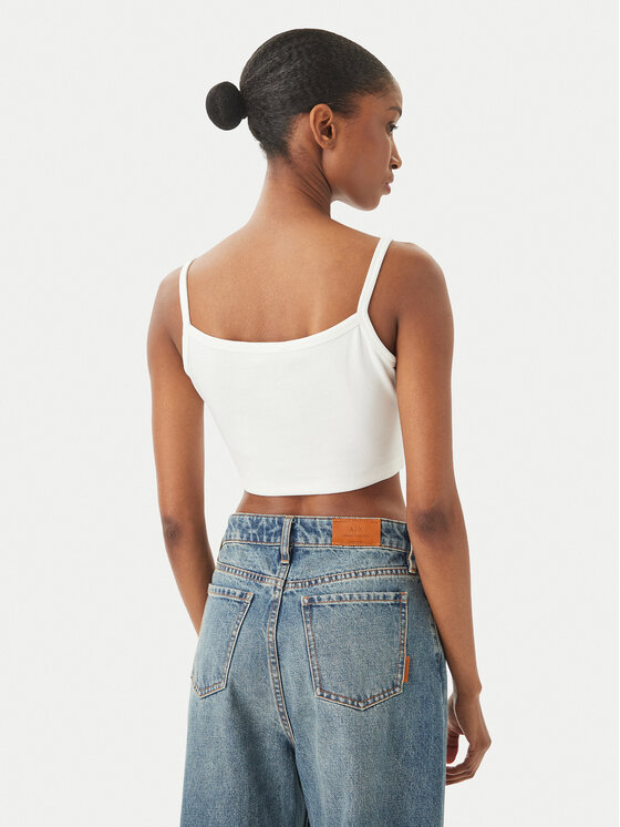 Calvin Klein Jeans Calvin Klein Jeans Top LV047F221G Biały Slim Fit