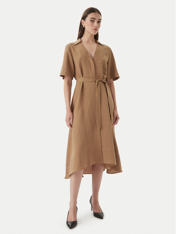 Marella Marella Marškinių tipo suknelė Emme by Marella Detto 2615221082 Ruda Regular Fit